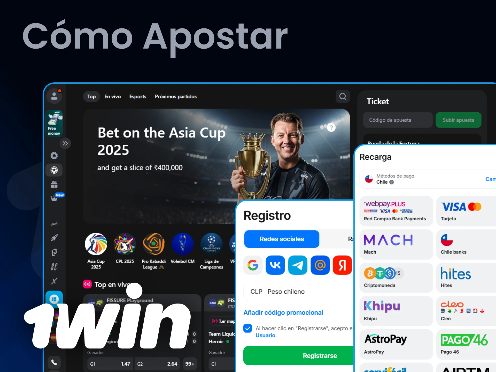 Empieza a apostar en deportes en 1Win hoy mismo.