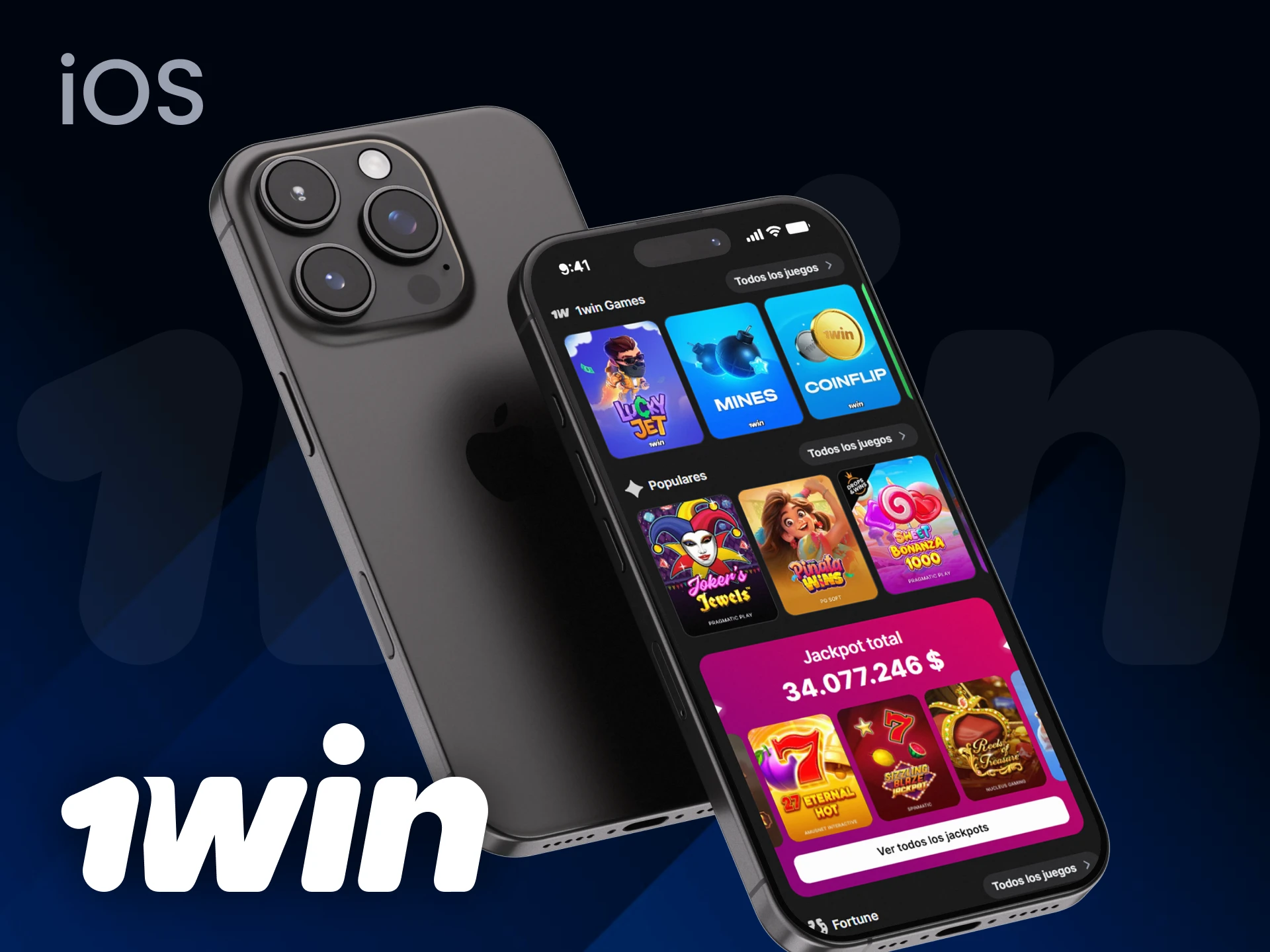 Descarga 1Win en tu dispositivo iOS y realiza apuestas.