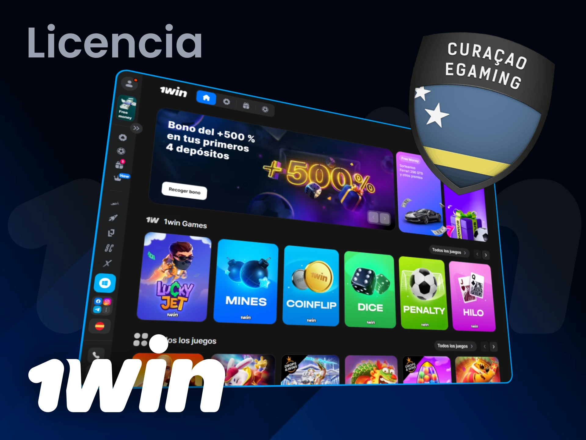 Casino 1Win es oficial y cuenta con licencia.
