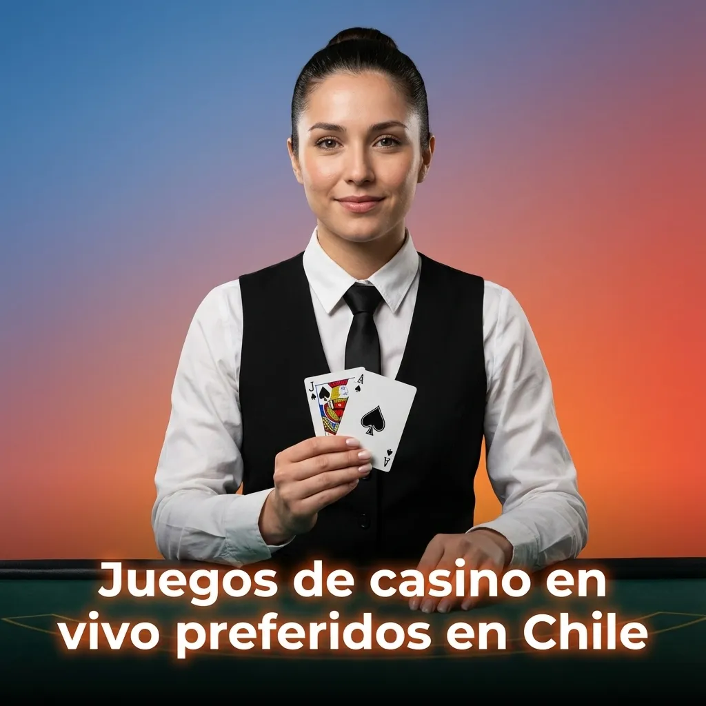 Collage de mesas de casino en vivo con ruleta, blackjack, baccarat y crupieres latinos, ambientado para jugadores chilenos