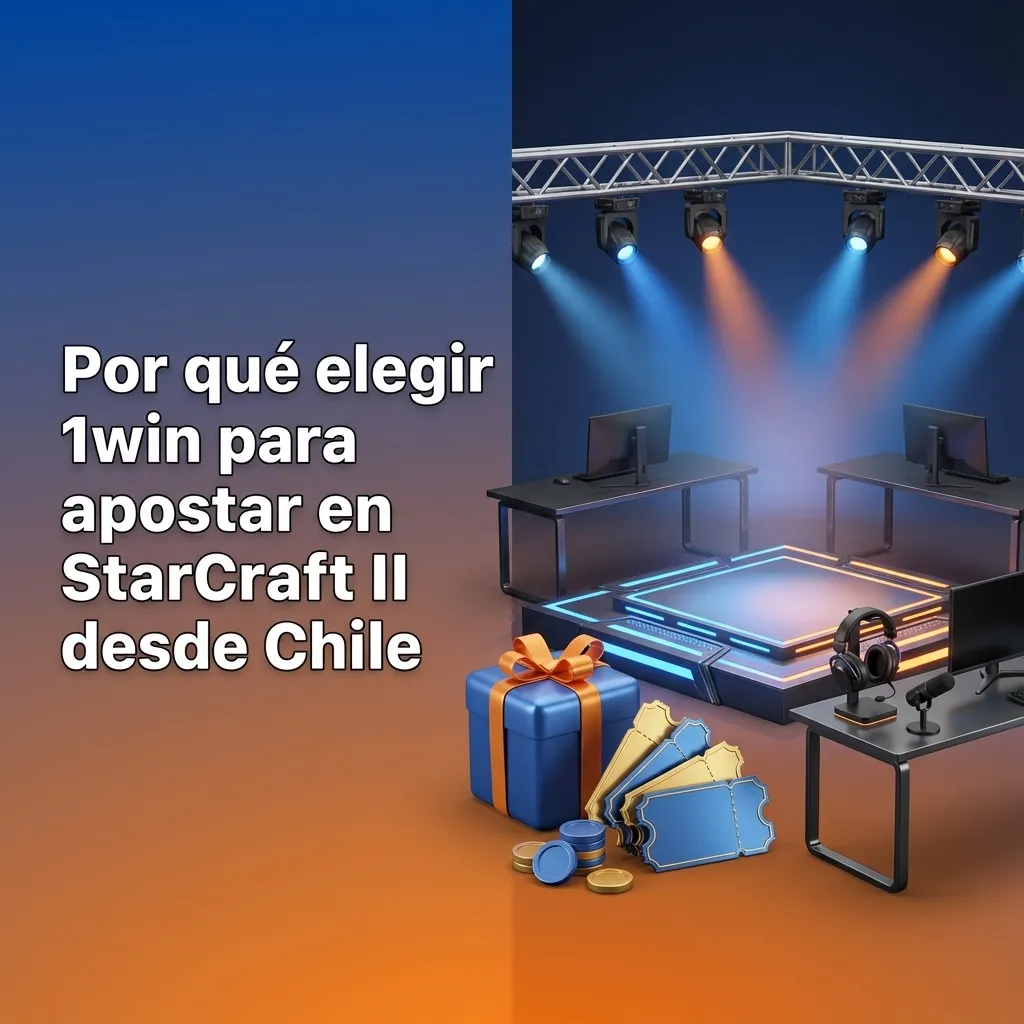 Banner de 1win Chile con temática de StarCraft II, resaltando bonos, cuotas competitivas y apuestas en CLP